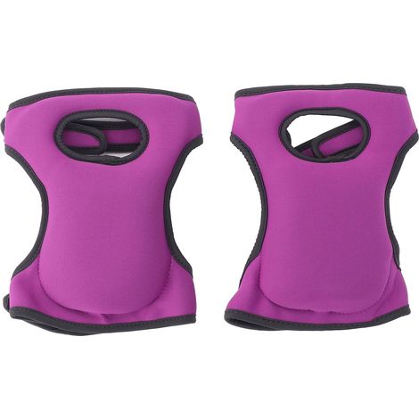 1 Pair Adjustable Knee Pads Multifunctional Waterproof Gardening Kneeling Pad for Household Work Baby Bath Purple