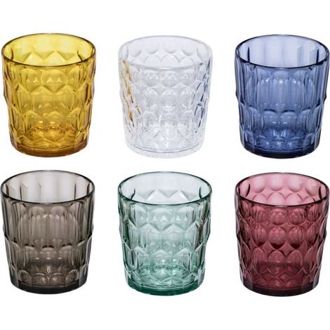 Guzzini VANITY Set aus 6 niedrigen Bechern Assorted col.