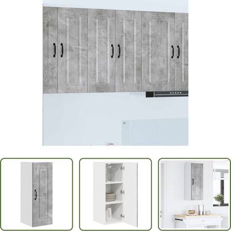 vidaXL Beton Grau - Küchenschrank Kalmar Beton Grau 30 x 31 x 80 cm Holzwerkstoff (1/5)