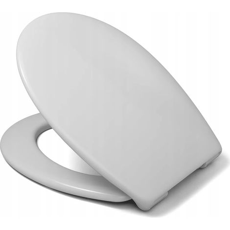 Les rois des sièges de toilettes  Abattant WC Roca Madalena - Blanc - Antibactérien - Mécanisme de fermeture douce (1/5)