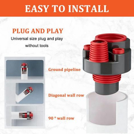 Bouchon Anti Odeur Machine à Laver, 4 en 1Adaptateur de Vidange Tuyau Evacuation Lave Vaisselle, Joint Clapet Anti Retour PVC (1/5)