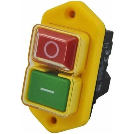 Interrupteur intégré - interrupteur sans tension 230V KJD17 B/YH02-A 5 Broches avec déclencheur à minimum de tension et contact de bobine exécuté,panneau étanche, bouton de démarrage (1/4)
