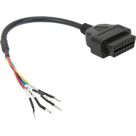 Cordon d'extension de Diagnostic en Queue de Cochon, Câble de Connecteur Femelle Incassable, Haute fiabilité, Performances Stables pour les Projets de Bricolage. (1/5)