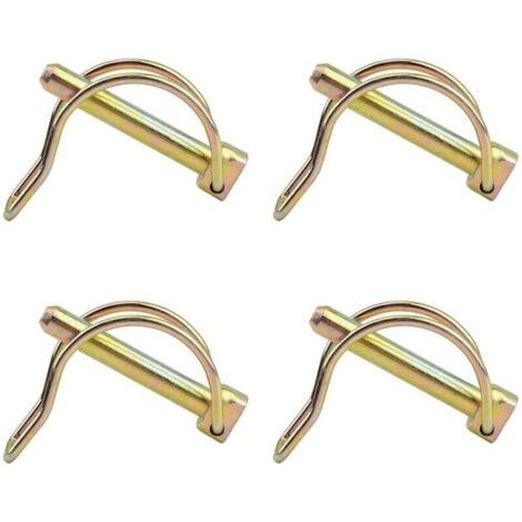 Lot de 4 goupilles de verrouillage rondes en zinc de 8 mm pour rail de ferme, pelouse (1/4)