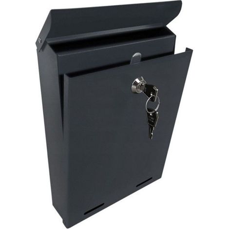 Boîte Aux Lettres - Tôle Galvanisée - Peinture Polyester Poudrée - Fente C5 - 26x18x5,5 Cm - Serrure Chromée - 1 Pièce (1/2)