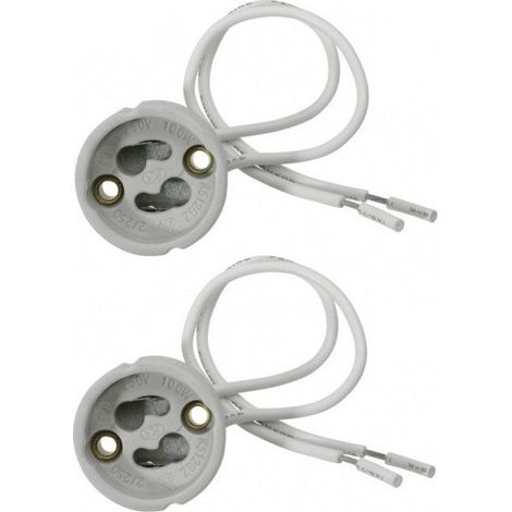 X2 pz Attacco baionetta gu10 ceramica portalampada per faretto led portafaretti