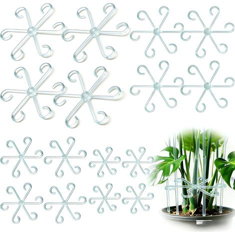 Ensemble de 16 supports pour plantes grimpantes, tuteurs pour plantes grimpantes d'intérieur, treillis en plastique, pinces de jardin pour orchidées, Monstera et hortensias. (1/5)