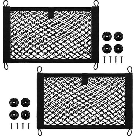 2 Stück 45 x 25 cm Kofferraum-Netztasche, Auto-Aufbewahrungstasche, Auto-Innen-Netztasche, geeignet für LKWs, , SU (1/4)
