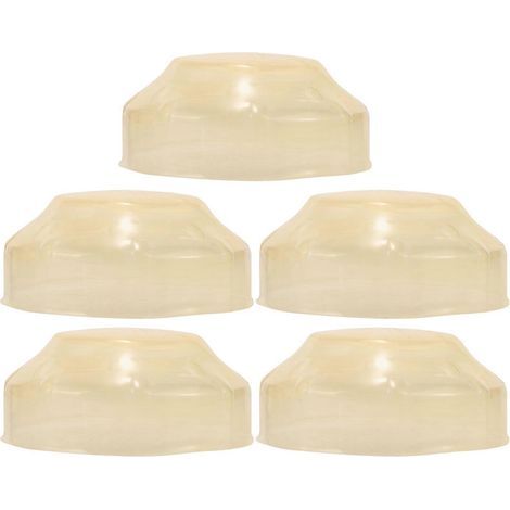 Set mit 5 Kunststoffabdeckungen für Haushaltsrauchmelder – 10,50 x 10,50 x 4,00 cm – Hellbraun (1/3)