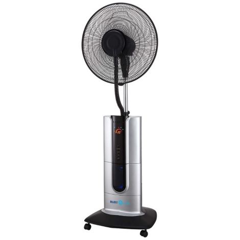 Ventilateur brumisateur oscillant MV39 100W 3 vitesses H30cm D30cm connecté Gris