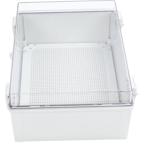 Boîte de dérivation électrique 400x300x170mm IP66 étanche, coffret avec couvercle transparent, boîtier de jonction robuste pour extérieur, protection haute résistance. (1/5)