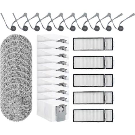 Pièces de rechange pour aspirateur spatial Roborock Saros Z70 / G30 : brosse latérale, sac à poussière, filtres, lingettes de nettoyage (1/5)