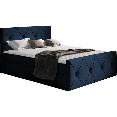 Lit boxspring Litus I, Mono 242, Continental, Double, 180x200, Tissu, Disponible, 187x216x103cm (1/5)