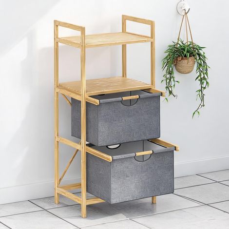 Accessoire de nettoyage en bambus Polyester 44 x 34 x 96 cm (1/5)