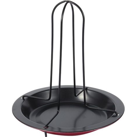 Rôtissoire à Poulet, Grille De Cuisson Verticale Antiadhésive pour Poulet avec Plateau à Rôtir pour Barbecue (1/5)