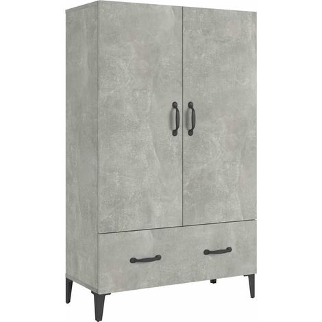 Maison Exclusive - Credenza Grigio Cemento 70x31x115 cm in Legno Multistrato (1/5)