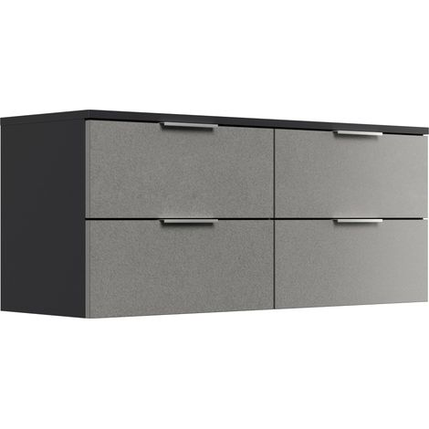 Design Hängekonsole Sideboard Urban Slimline 4 Softeinzüge Asche (1/5)