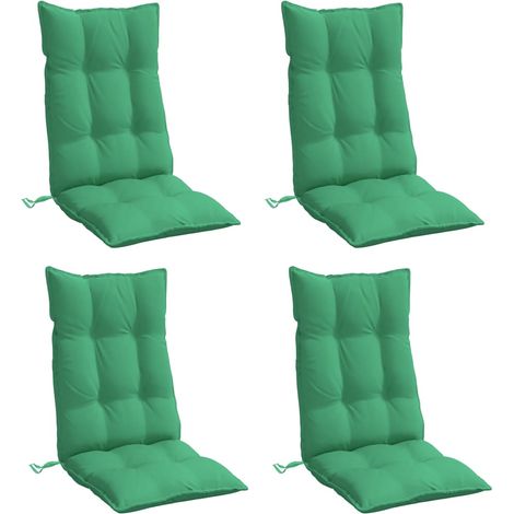 Cojines de silla con respaldo alto 4 uds tela Oxford verde vidaXL (1/4)