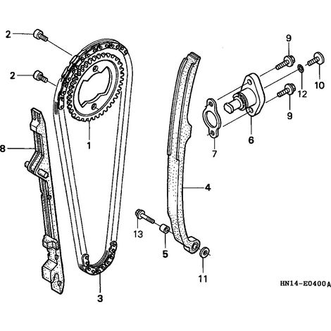 OEM-Steuerkettenspanner und Kettenführung: 14511-KCY-670 für Honda Sport R 400 TRX400EX TRX400X (1/5)