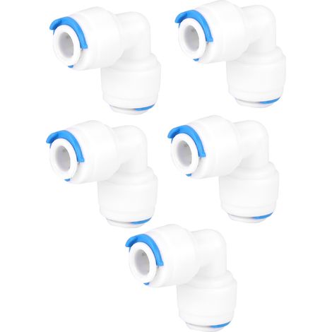 Raccord de tuyau PE pour connexion de purificateur d'eau (5 pièces coude rallonge 4040 G1/4) (1/5)
