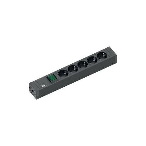 Bachmann CONNECT LINE multipresa nera 5 prese Schuko
