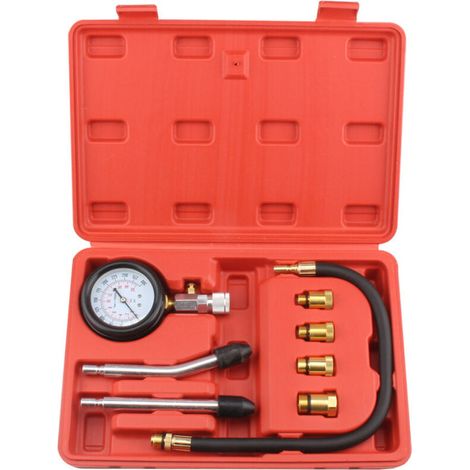 RHG Kit de testeur de Compression de moteur à essence, cylindre de gaz, jauge de compresseur, ensemble d'outils de test pour la réparation de motos automobiles (1/5)