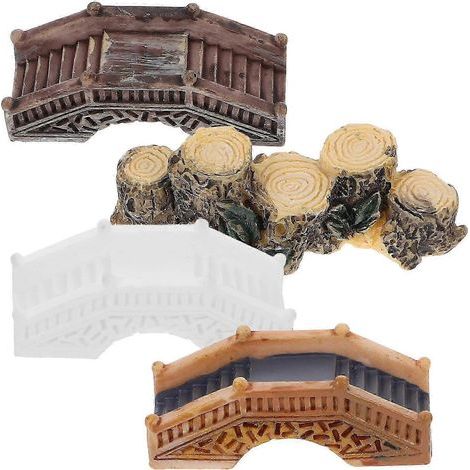 Lot de 4 miniatures de ponts décoratifs en plastique, modèle de pont en arc. (1/5)