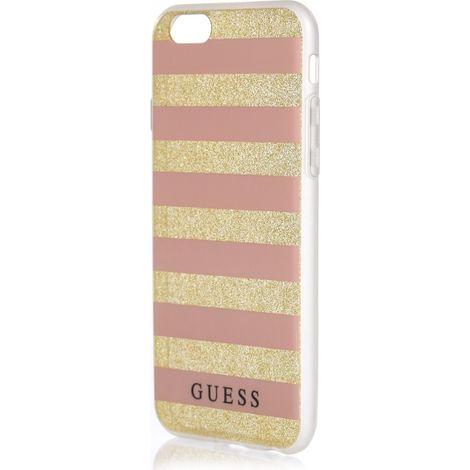 Guess GUHCP6STGPI iPhone 6/6S custodia rigida rosa Ethnic Chic Stripes 3D (1/2)