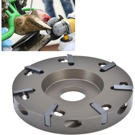 [Disque de Parage] [Marque générique] [Modèle Standard] Disque de Parage Électrique pour Sabots de Bovins, Moutons, Chevaux - Outil Professionnel - Alliage d'Aluminium - Diamètre 10cm - Livré avec Clé (1/4)