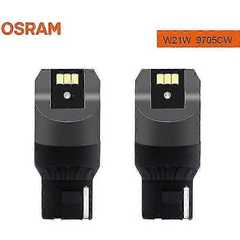 Ampoule LED OSRAM Upgrade T20 W21W WY21W W21/5W Clignotant pour voiture 7440 7443 LEDriving SL Advance LED Feu de recul Feu stop 2X ( W21W 9705CW Blanc) (1/5)