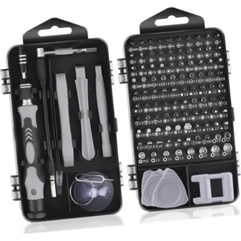 Kit de réparation et d'entretien de 115 pièces avec tournevis magnétiques puissants et outils multifonctionnels haute dureté (1/5)