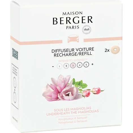 Lampe berger ricarica diffusore auto sous les magnolias x2