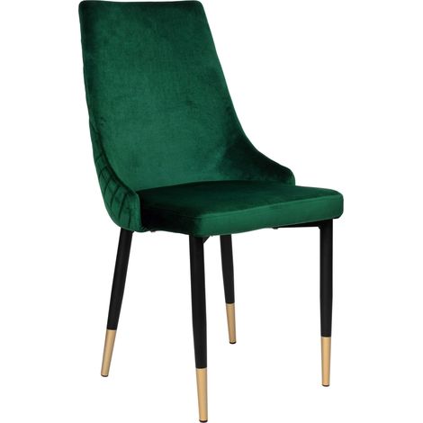 Poltrona Vermont Velvet rivestita in velluto verde scuro
