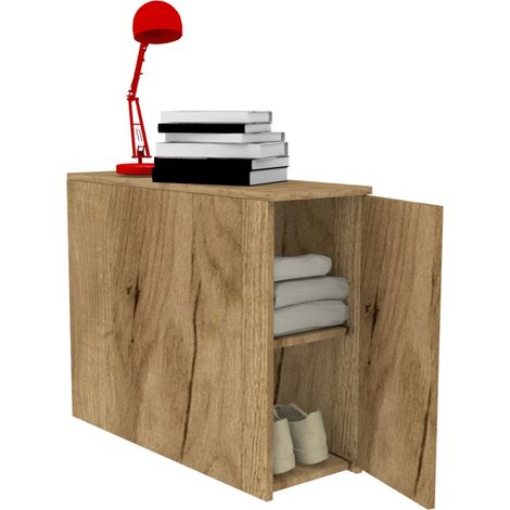 Comodino moderno retro letto - 87 cm di profondità - 16 colori - Quercia