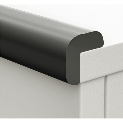 Protecteur d'angle mural L, bande adhésive mousse pour bord de table et meubles - Noir 5m Protection anti-chocs maison (1/5)