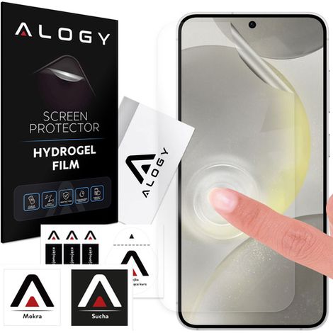 Protector de pantalla de hidrogel para teléfonos Samsung Galaxy S24/ S23 / S22 / S21 / S20 / S10 / S9 / S8 / Plus / Ultra / FE. Película de hidrogel Alogy. (1/4)