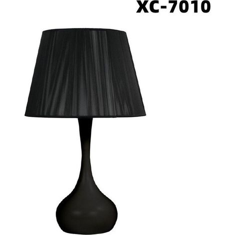 Trade Shop - Tischlampe Schreibtisch mit schwarzem Kugelfuß E27 modernes Design XC-7010 - (1/2)