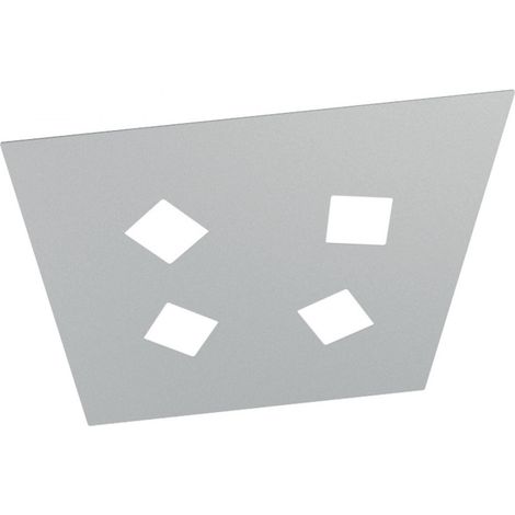 Plafoniera Moderna Note Metallo Grigio 4 Luci Gx53 55Cm (1/5)