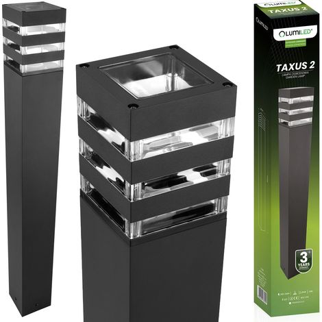 Lampada da giardino per esterni, palo E27 LED TAXUS 2 80cm LUMILED