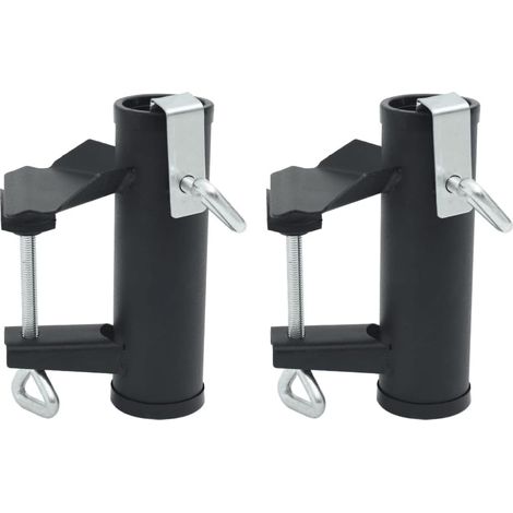 CSPARKV 2 Stück Balkonschirmklammern 25-38 mm Stahl, Zubehör für Sonnenschirme & Sonnensegel, 0,82KG-4003383