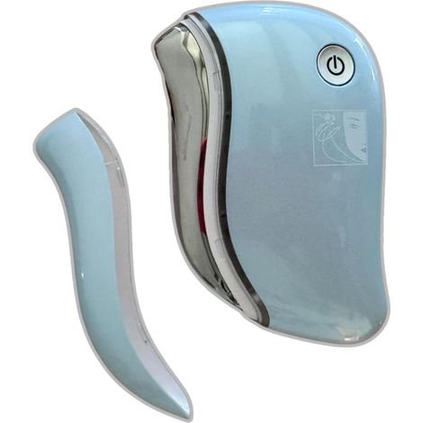Appréciez le massage du visage Gua Sha Masseur facial multifonction 4 en 1 Gua Sha pour le visage et le cou (femme) (1/5)