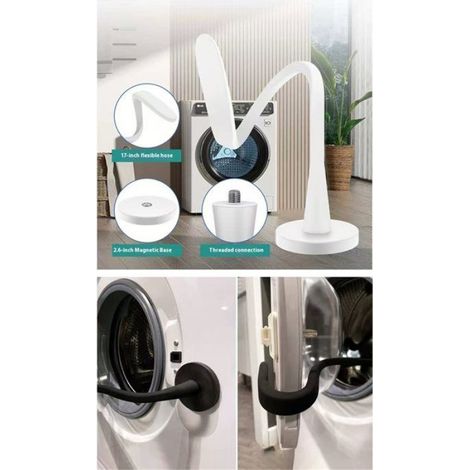 Cale-Porte - Silicone Souple pour Lave-Linge et Sèche-Linge - Antiodores - Blanc - 1 Pièce (1/5)