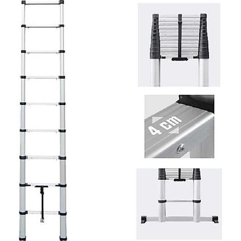 Scala telescopica TUBESCA ARTUB X'Scopic 3,8 m 4,7 m EN 131-6 alluminio 150 kg
