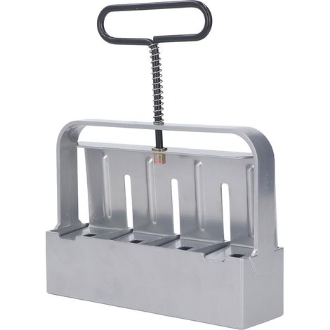 Kit presse-mottes manuel en acier argenté, semoir à main pour semis, bloc de terre compact portable, outil de jardinage pour serre, lot complet. (1/5)
