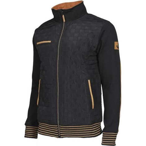 Gilet de Travail Andreu - Taille L - Noir/Camel - Résistant et Confortable - D-Work