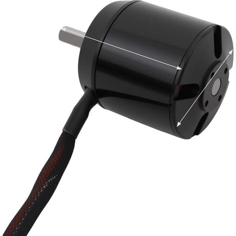 Bürstenloser Motor, 2300W Leistung, leises Design, schwarz (1/2)