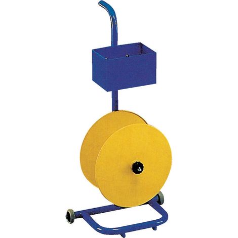 Portabobine smontabile per reggia plastica con ruote
