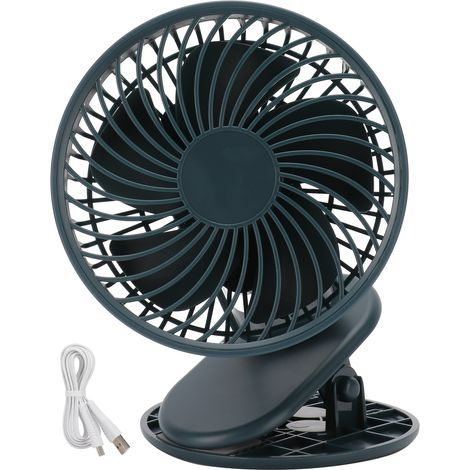 Ventilatore da tavolo portatile a 3 velocità, mini ventilatore da tavolo con morsetto per casa, ufficio e camera da letto (verde) (1/5)