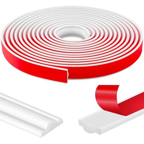 Moulure Adhesive pour Murs 7m x 2.7cm Moulure Murale Adhesive Plinthe PVC Décoratifs Adaptés Moulures à Coller et à Décoller pour les Carreaux,les Bordures Décoration D'intérieur (1/5)