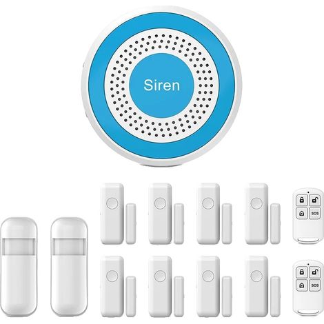 Système d'alarme domestique, installation sans fil, contrôle par application intelligente, A519W-H (1/2)